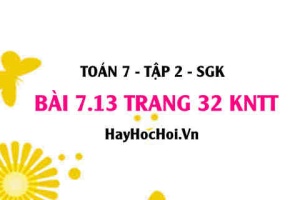 Bài 7.13 trang 33 Toán 7 Tập 2 Kết nối tri thức